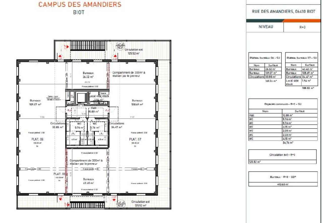 Bureau Biot 1656m² Location bureau Biot Alpes-Maritimes OLBUR2207722 22